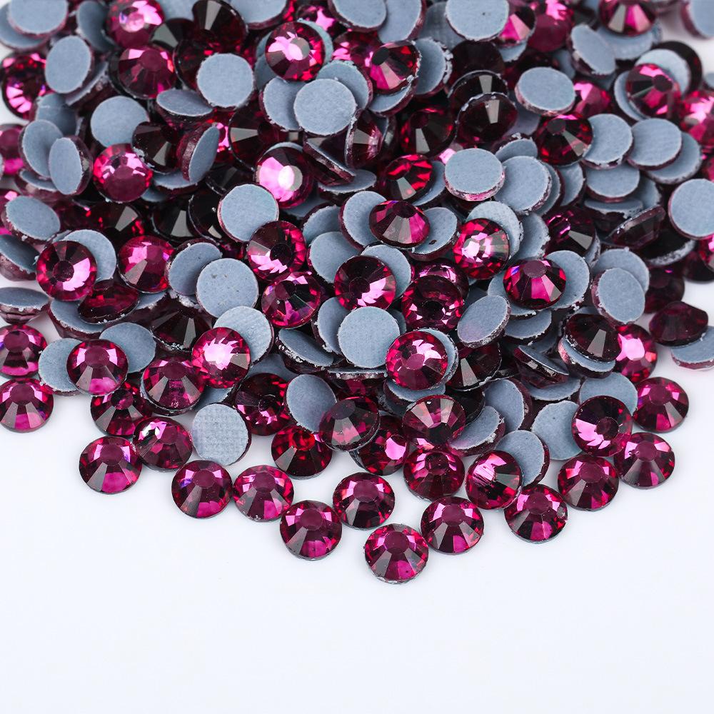 Weichen, Bază din Plastic de Înaltă Calitate Leave-In Diamante Colorate, Diamante pentru Manichiură, Autocolante Rotunde din Cristal pentru Bricolaj, Accesorii Bijuterii cu Diamante