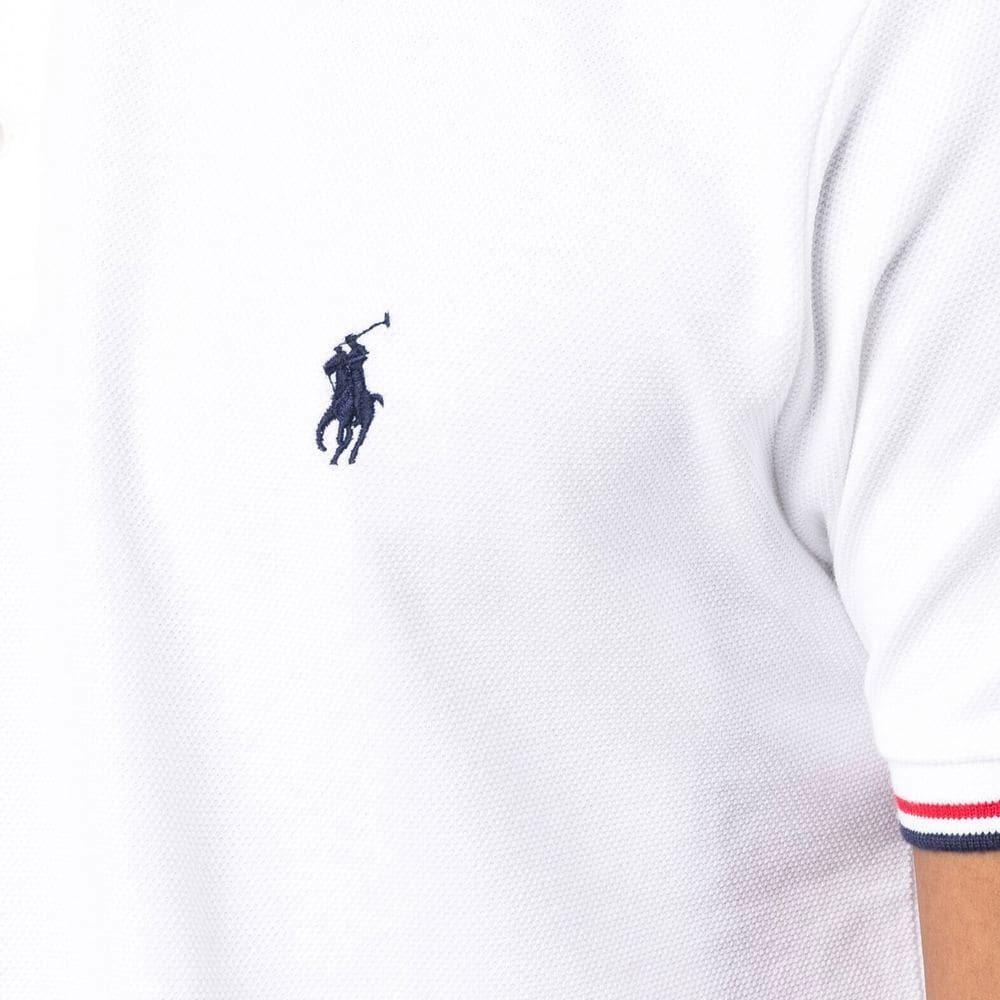 Polo Ralph Lauren Solid Color Logo Embroidered Polo Shirt Men Tops White 710823433-013