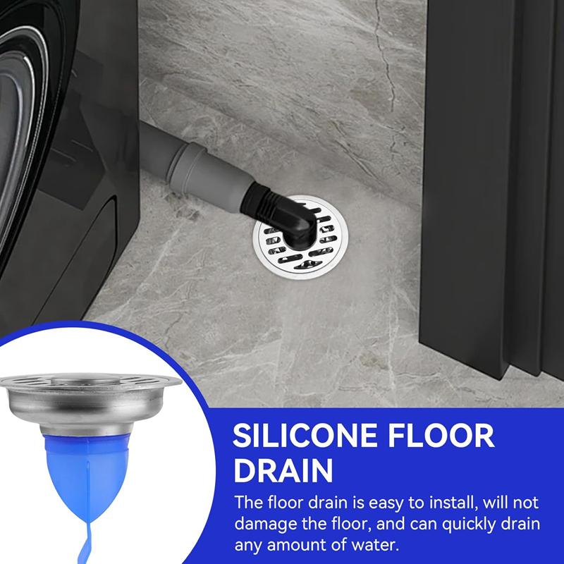 1Pcs Anti Odor Floor Drain Core Navy Blue Drain Cover Round Shower Drainer One Way Valve Insect Prevention Bathroom Accessories