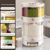 Rotatable Household Rice and Grain Storage Box: Insect & Moisture-Proof, Sealed, Compartmented Bucket