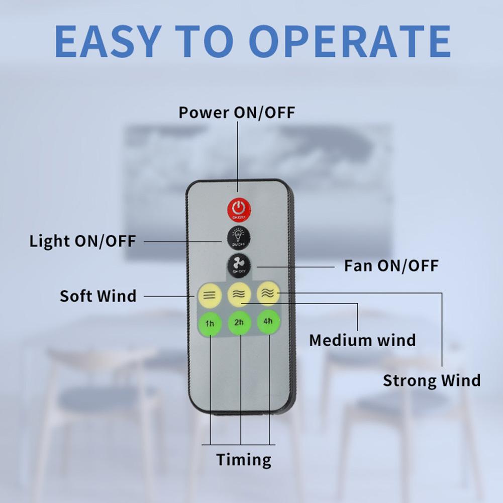 Ceiling Fan LED Lamp E27 Base Remote Control Modern LED Ceiling Fan 3 Speeds Chandelier Ceiling Fan Dimmable for Bedroom Kitchen