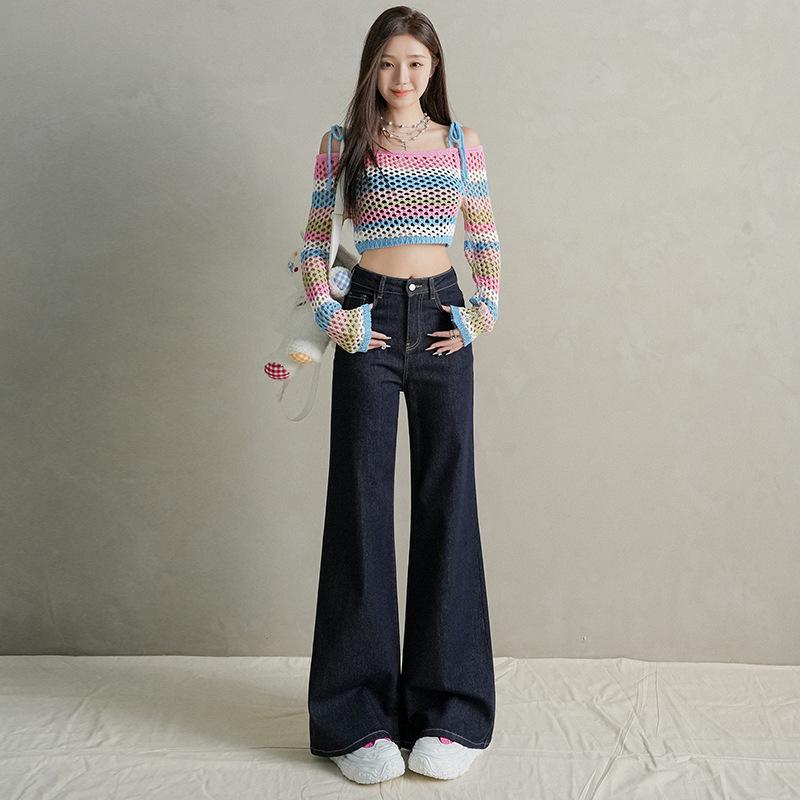 Spicy Girl Petite High-Waisted Micro-Flare Jeans - Spring 2026 Arrival: Loose, Slimming, Non-Clingy Women's Pants