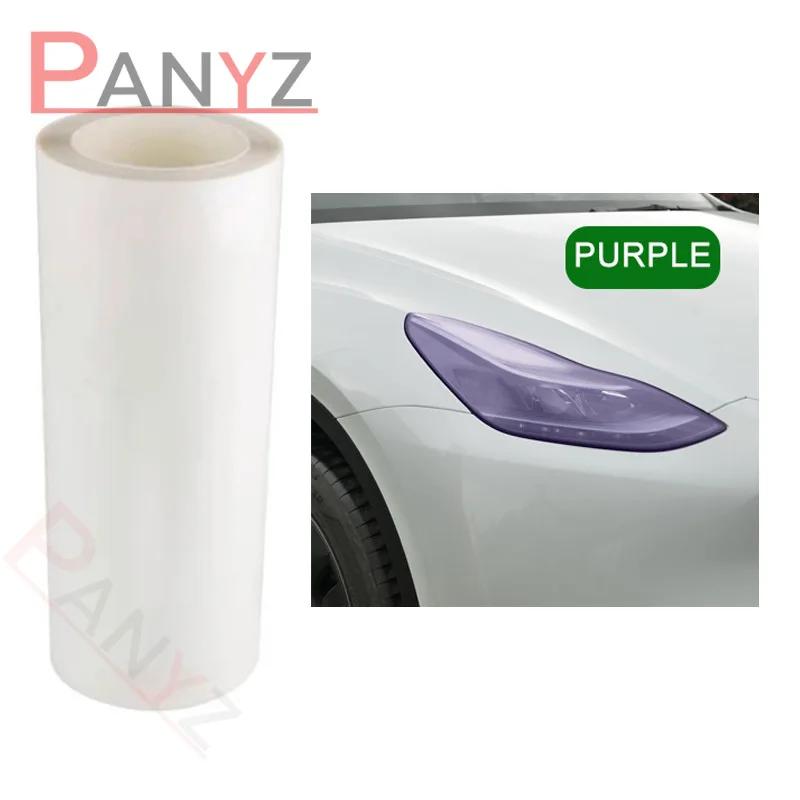 TPU Car Headlight Protective Film Clear to Black/Purple Intelligent UV Self Healing Anti scrastch For Mitsubishi Subaru Skoda
