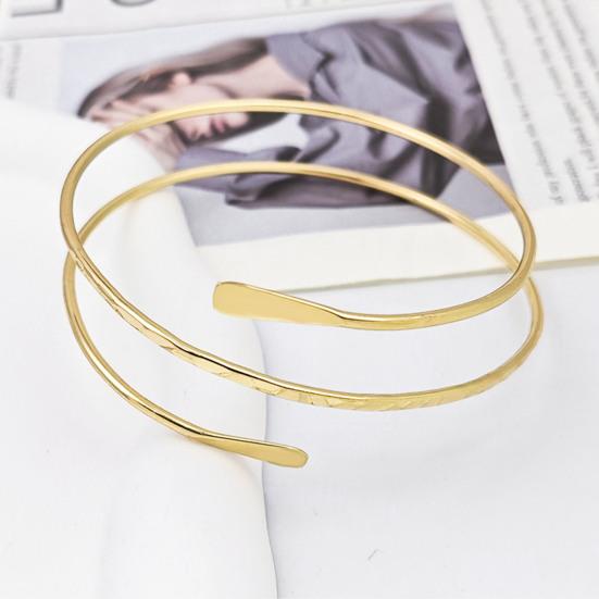 7 Stück/Set Böhmischer Stil Offenes Design Armreifen Metall Armbänder Verstellbar Stapelbar Arm Galvanisiert