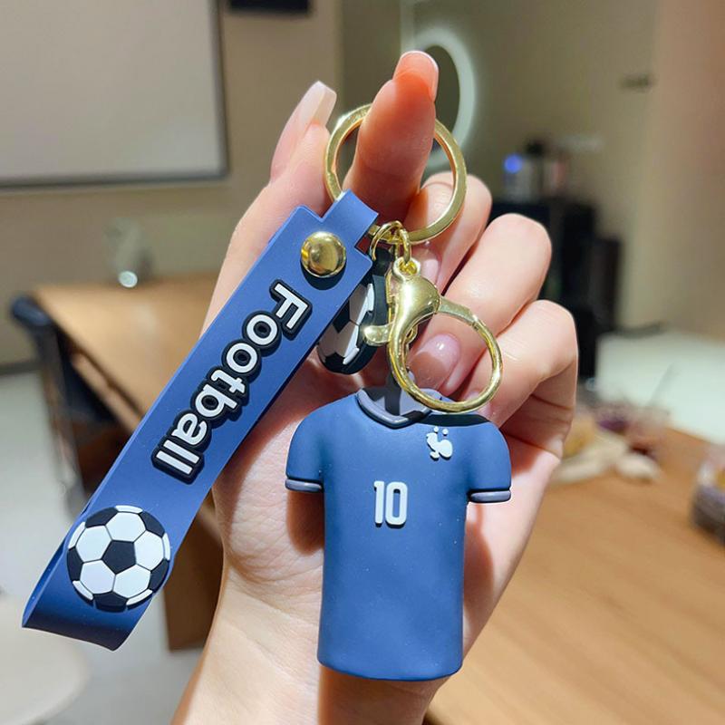 World Cup Soccer Jersey Keychain, Outdoor Sports Series Car Keychain, Doll Bag Charm Creative Small Gift