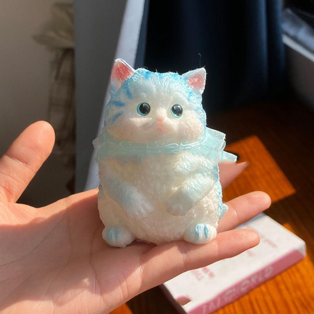 Slow Rebound Cat Doll Squeeze Toy Cartoon Cat Fidget Toy Mini Ornaments