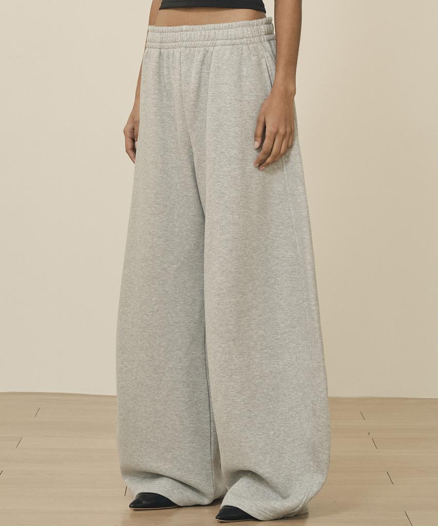 TAKEASY Curved Barrel Fit Sweatpants (Melange Grey)