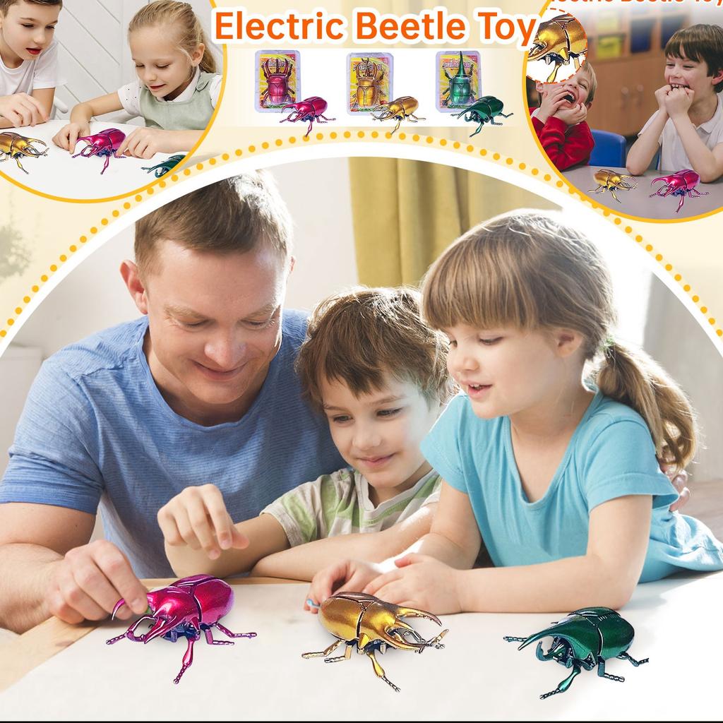 Clockwork Mechanical Beetle Model - Realistic Crawling Toy, Colorful Motorized Insect, Fun Prank Props, Creative Toys For Children