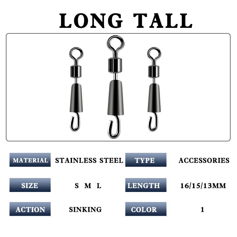 30PCS Fishing Bearing Swivels Ball Bearing Swivel Solid Rings Fishing Connector Ocean Boat Quick Fast Link Connector