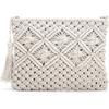 Straw Clutch Purse, Women Wristlet Clutch Handbag Envelope Bag Large Wallet Summer Beach Bag