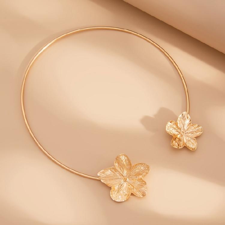 Minimalist Floral Pendant Necklace Adjustable Stackable Chain Jewelry Elegant Geometric Jewelry For Women Vacation Charm