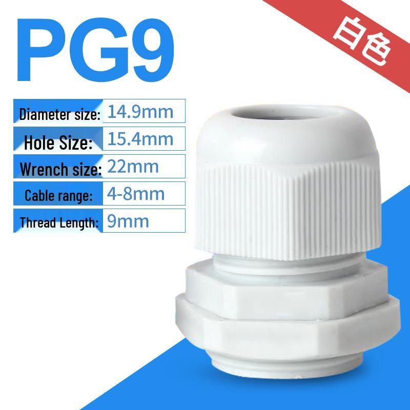 Nylon Waterproof Cable Connector - PG7/9/11/M12/M16 Sealing Gland