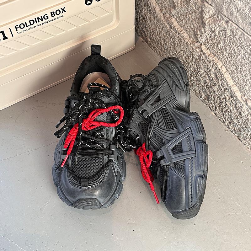 Suction film sole dad shoes women's autumn new thick-soled heightening sports shoes women's casual commuting versatile shoes women