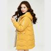 Manufacturer's winter new down cotton-padded clothes for women's medium and long loose and thickened color-matching cotton-padded jackets, warm