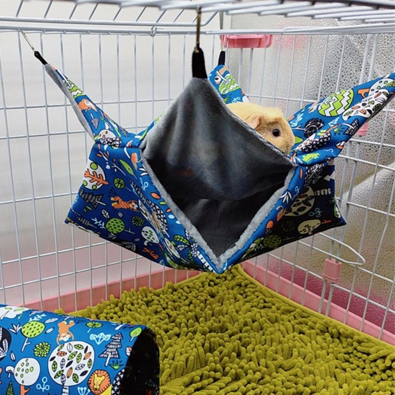 Meerschweinchen Sommer Hängematte Warmes Bett Versteckhaus Käfig Nest für Gleitbeutler Frettchen Eichhörnchen Einfach zu bedienen
