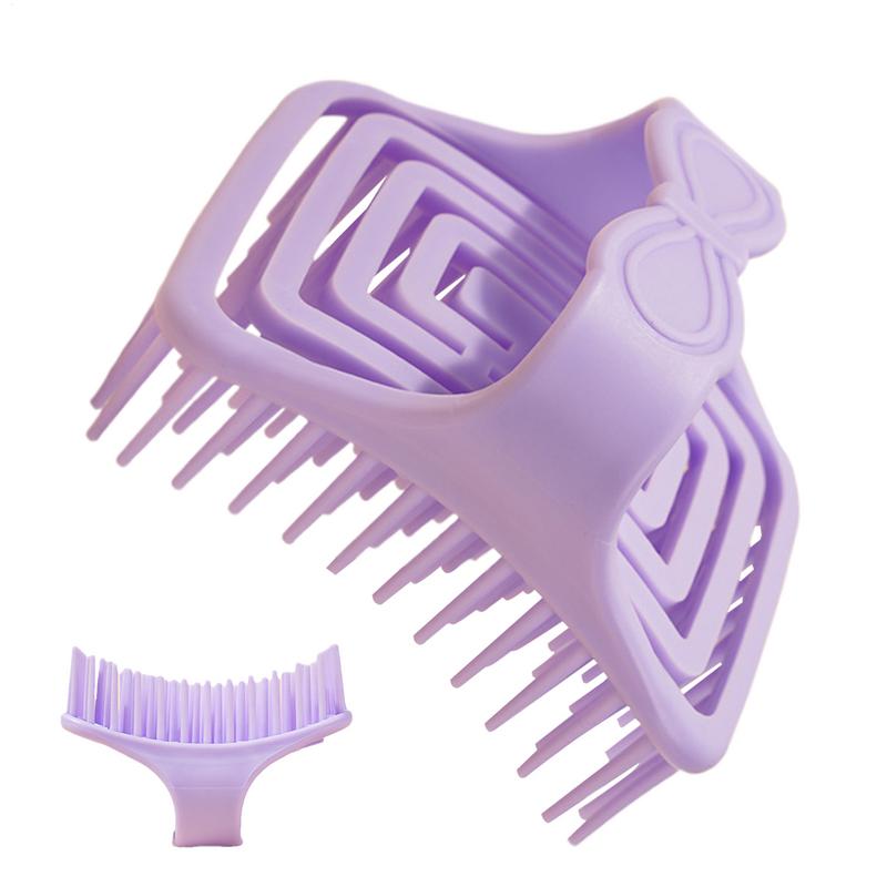 Hollow Out Hair Brush Hollow Hair Scrubber Shampoo Brush Scalp Scrub Massager Gentle Bath Cleaning Comb Bathroom Care Scrubber