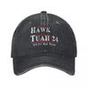 Hawk Tuah 24 Spit On That Thang Unisex Women Baseball Caps Hawks Distressed Washed Caps Hat Vintage Outdoor Summer Headwear