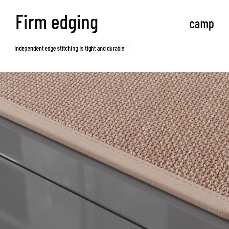 Washable Natural Linen Foldable Entrance Mat - Dirt-Wiping Large Hallway Rug