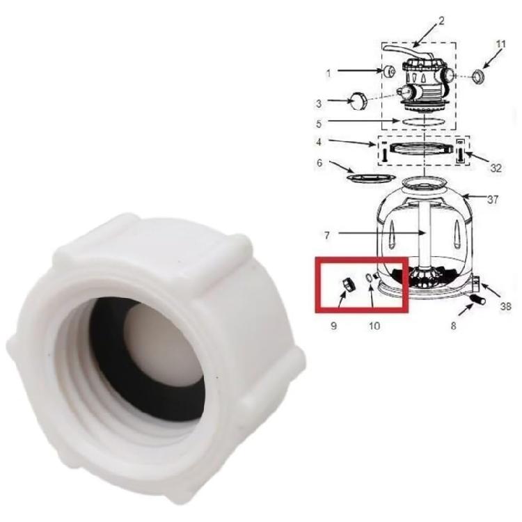 Sand Filter Caps Exact Replacement Filter Drain Caps Sand Filter Drain Assembly Replacement Drain Cover for Sand Filter