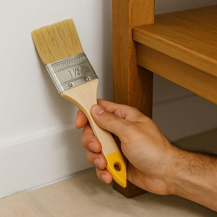 Flat Paint Brushes - Renovation & DIY - Set of 3 - 25-38-50 Mm - Synthetic Fibers - Ergonomic