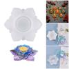 Silicone Lotuses Shape Craft Mold Candle Holder for Plasters Resin Candle DIY Projects and Holiday Mould