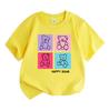 Kids Boys Girls 100% Cotton Short Sleeve Crew Neck T-Shirt, Cute Happy Bear Graphic Print Soft Casual Tee for Children Daily Wear