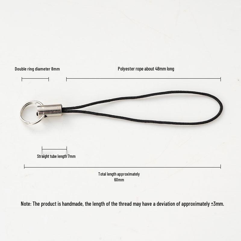 100 Colorful Double Loop Mobile Phone Lanyards - Doll Polyester Pendant Ropes for DIY Jewelry and Handmade Projects