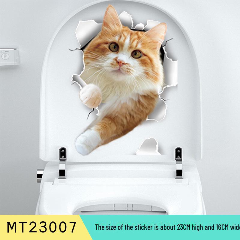 

Милые наклейки на стену Lukang Cat для декора ванной комнаты MT23007