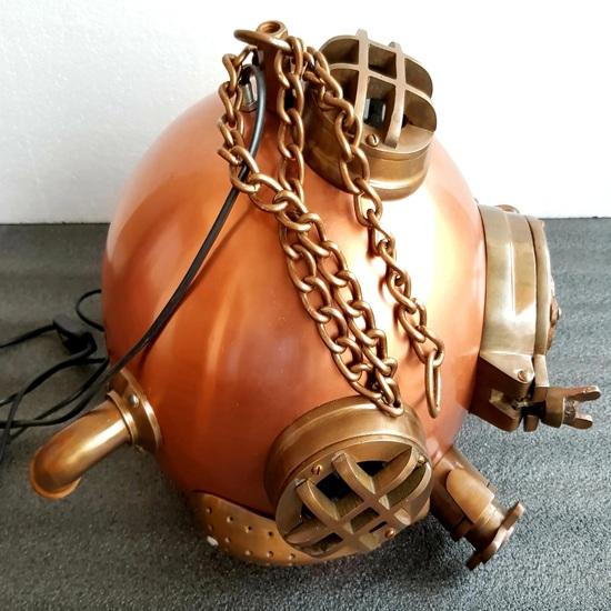 45.72 cm Scuba Diving Helmet Hanging Lamp Copper Plated Hanging Lamp Light Gift