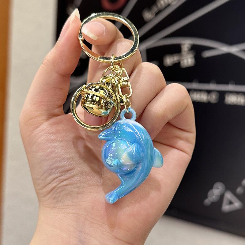 Colorful Acrylic Seashell Keychain Pendant - Cute and Exquisite for Girls' Bags & Car Pendants