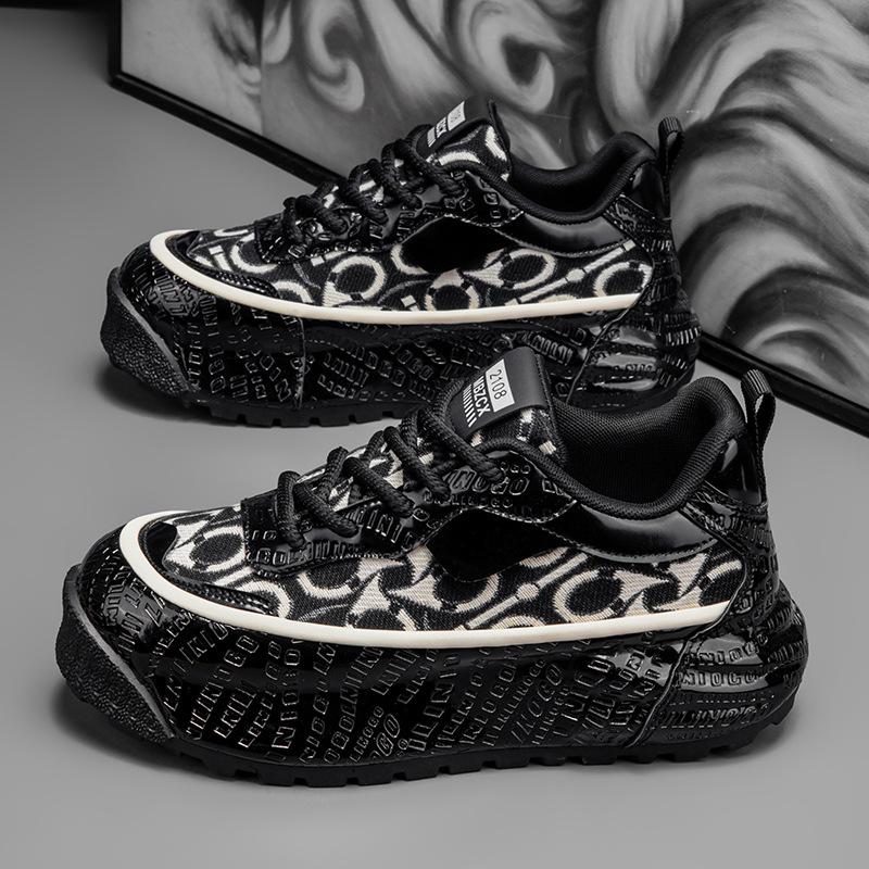 Korean version of high-end thick-soled men's shoes, fashionable and versatile height-increasing sports dad shoes, men's non-slip and wear-resistant c