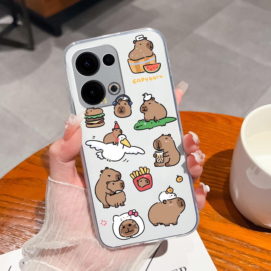 For Oppo Reno 13 Pro Phone Cases Leisure Flower Transparent Back Cover For Oppo Reno13 Pro 13Pro 5G Soft Slim Anti Drop Housing