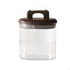 Clear Glass Storage Container with Wooden Lid for Tea, Food, Candy, Coffee, Sugar