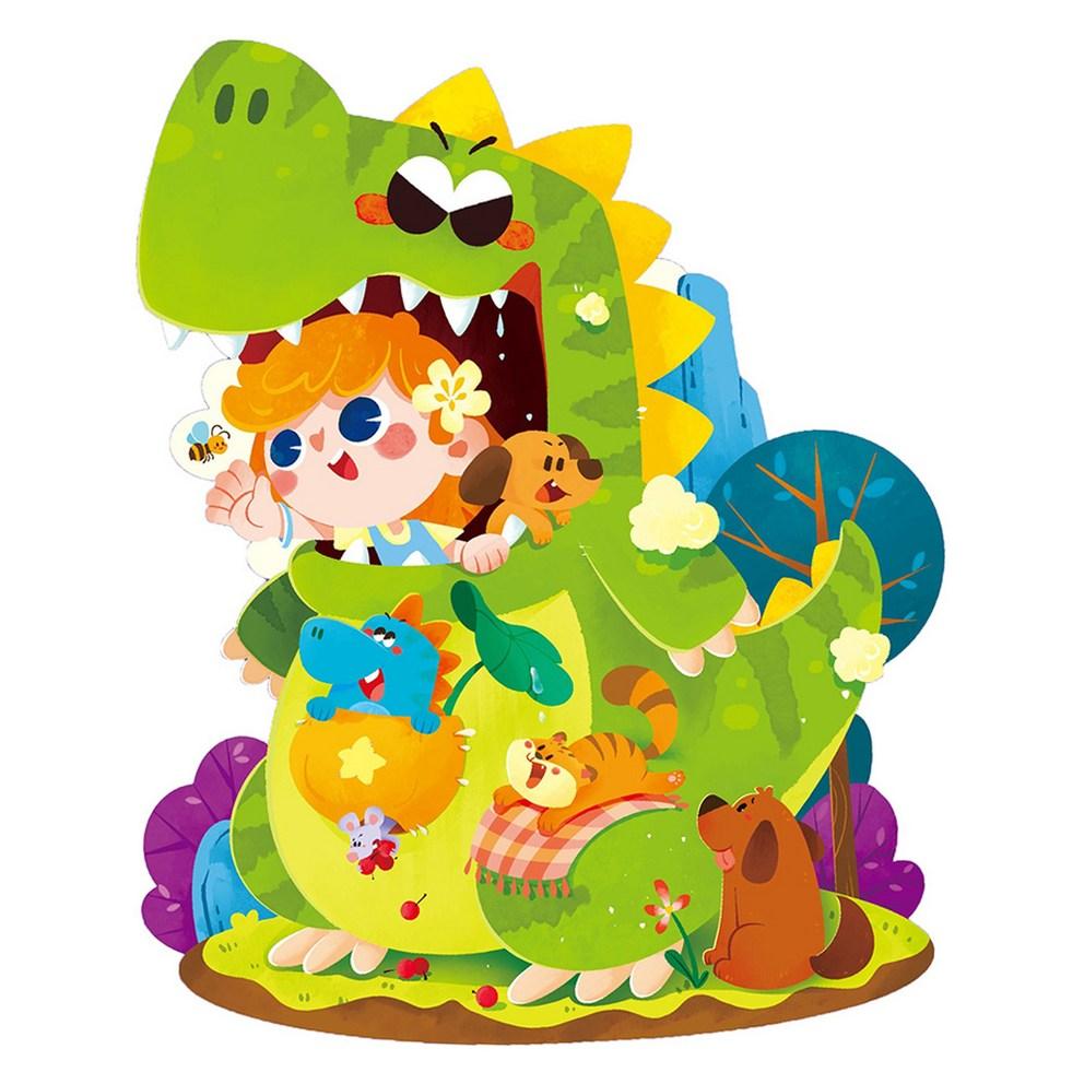 Purebebe B3 Large Transformable Dinosaur Jigsaw Puzzle - 60 Pieces