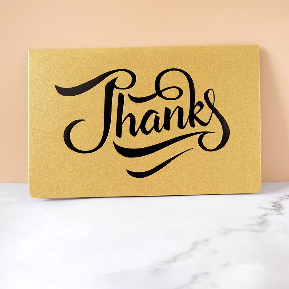 Retro Gold Foil Thank You Card for Father s Day, Valentine s, Thanksgiving Love You