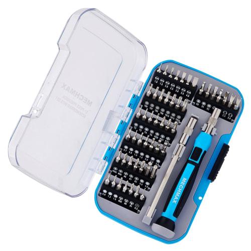 MECHMAX 51-Piece Magnetic Precision Screwdriver Bit Set with Pentalobe Bits for Apple iPhone, MacBook, Switch, Wii, PS5, Xbox, Smartphones, Laptops, T