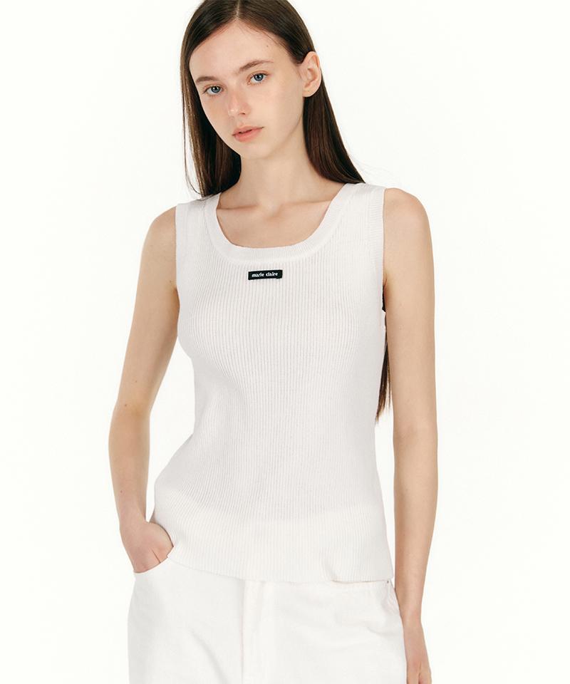 Marie Claire Cotton Ribbed Sleeveless (Mafbkn30Mwh) Wh (White) / 38 (55)
