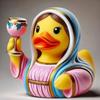 3.5-Inch Duck Decor Creative Design Multifunctional Miniature Animals Realistic Animals Resin Ornament Resin Statue Fairy Garden