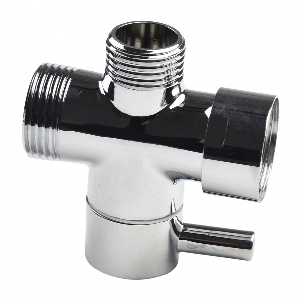 Chrome Plated Brass Diverter Valve 1/2 & 3/4" Connector 3 Ways Shower Head