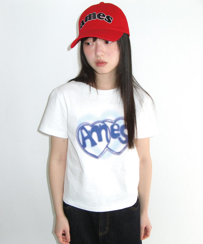 AMES-WORLDWIDE Heart Spray Tee White
