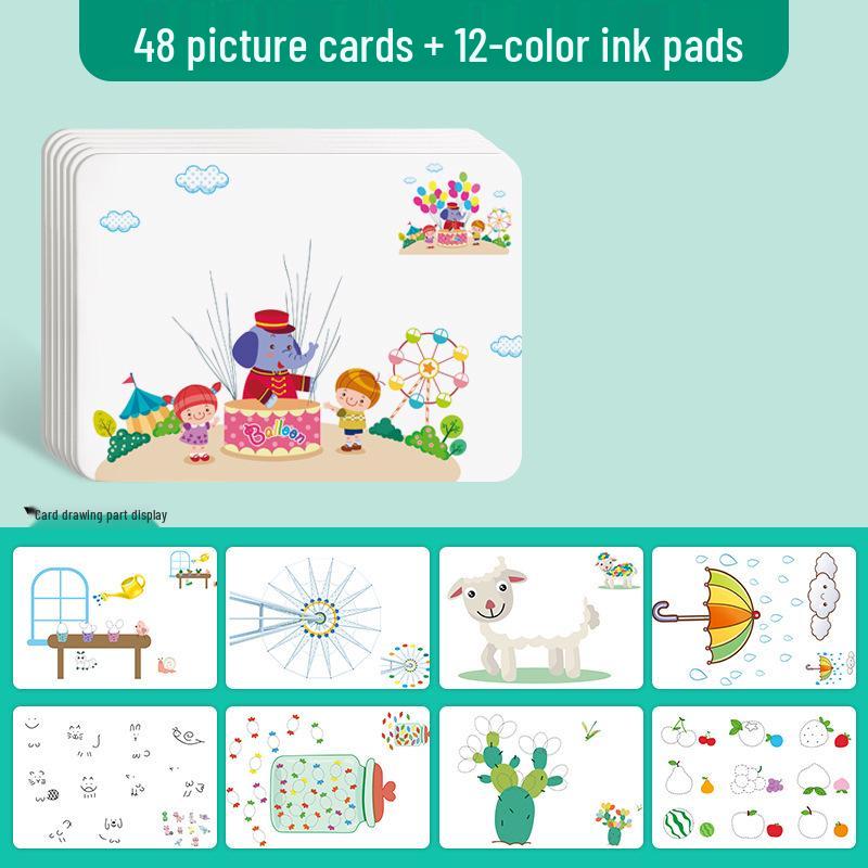 

Портативная книга для рисования пальцами и раскрашивания для детей и малышей: Альбом «Просветление искусством»