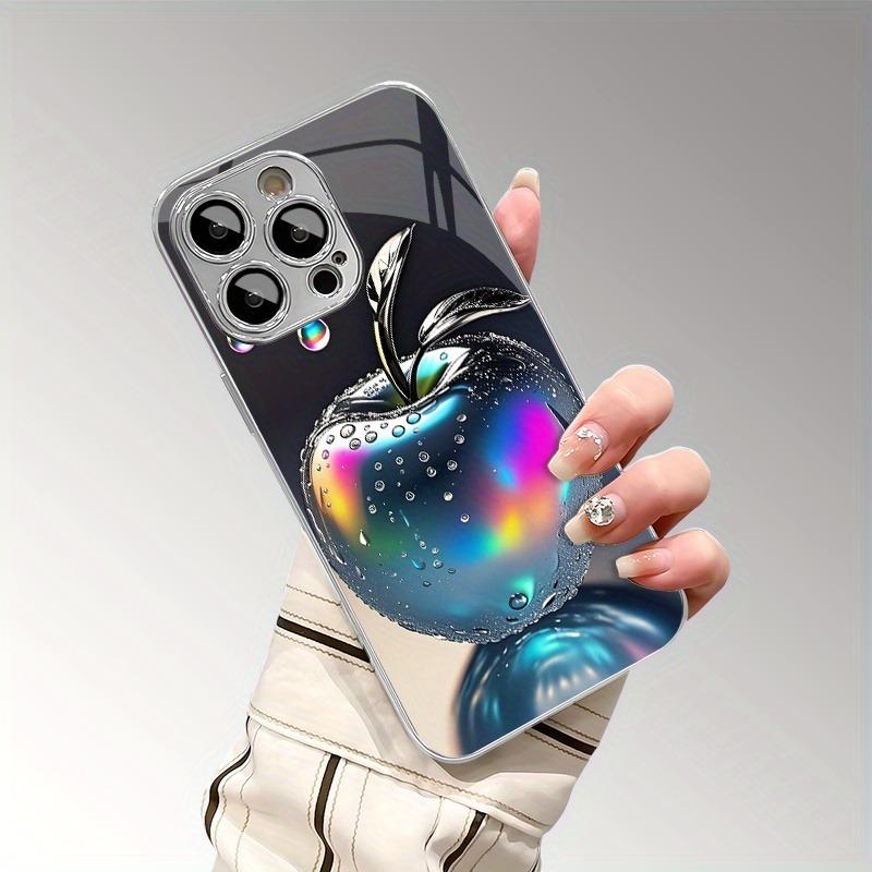 Aurora Water Droplet For Apple Pattern Glass Electroplated Phone Case For iPhone 17 16 15 14 13 12 Pro Max Plus 16E 17 Air Cover