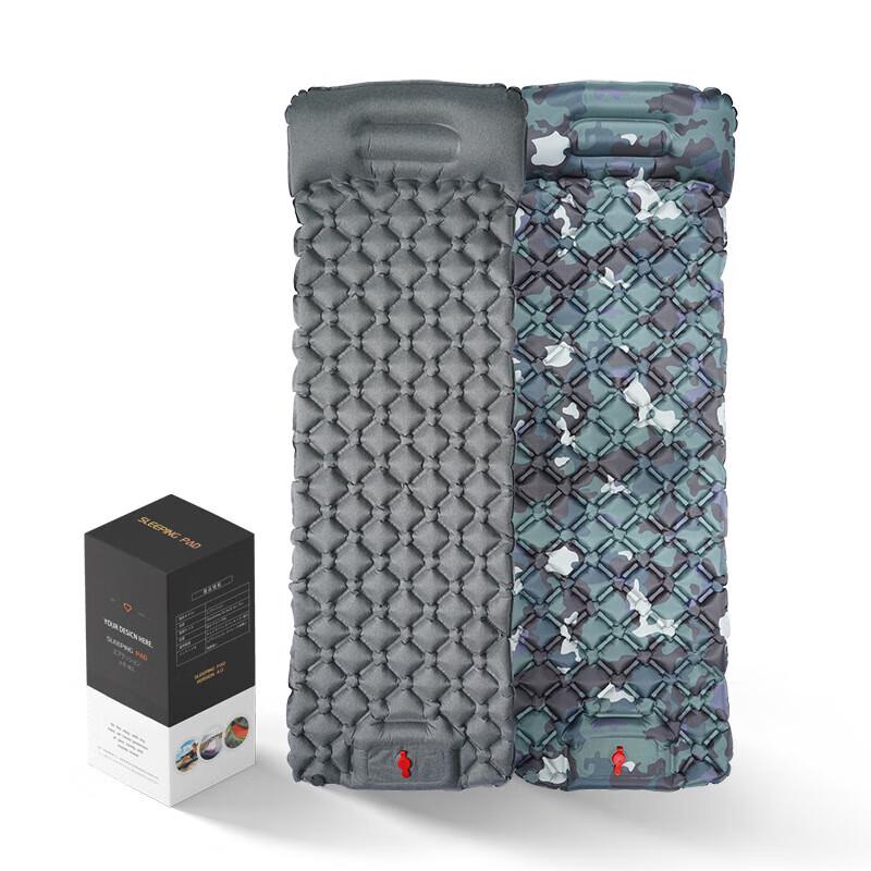 CNMF Outdoor Camping Inflatable Sleeping Pad with Built-in Pump