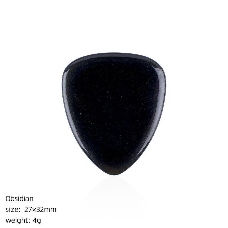 Natural Crystal Guitar Pick for Electric Guitar Bass Strumming Jade Agate Style Gift