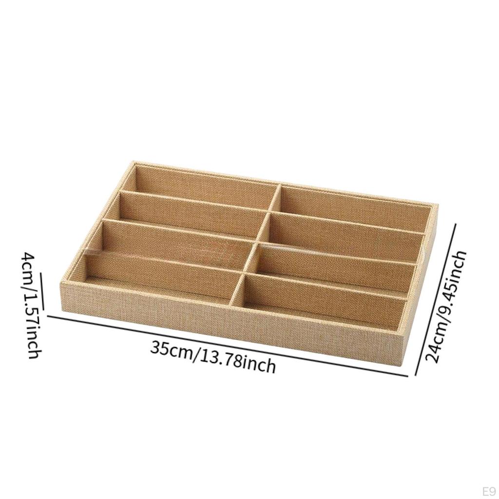 Eyeglass Display Tray with Storage, Box, Watch And Jewelry Organizer, Made of Soft Velvet