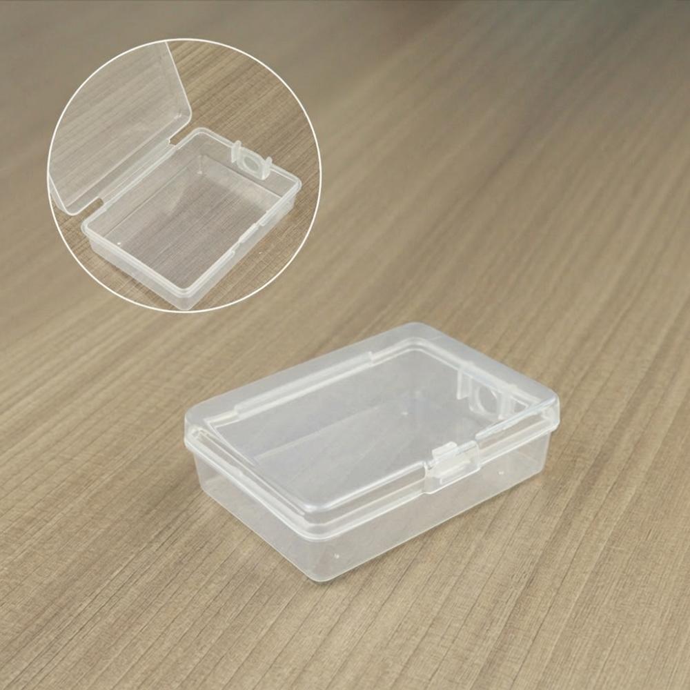 Flip Cover Transparent Storage Box Rectangle Sewing Storage Box  Jewelry Storage