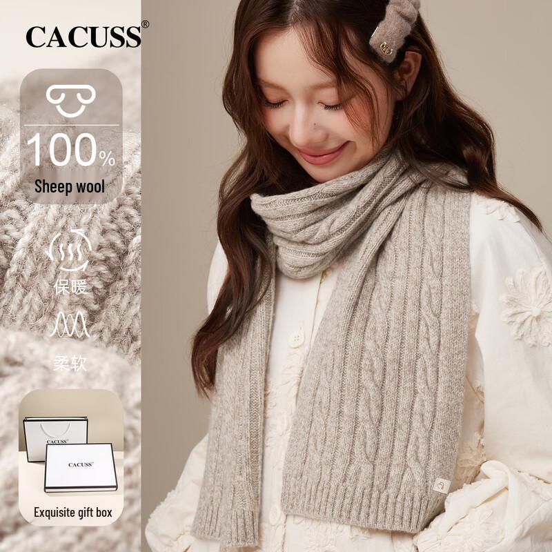 

CACUSS Женский шаль-шарф из чистой шерсти