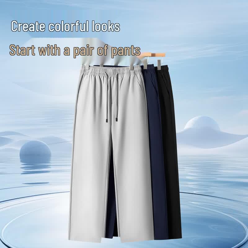 Warrior Men's Ice Silk Straight-Leg Casual Pants