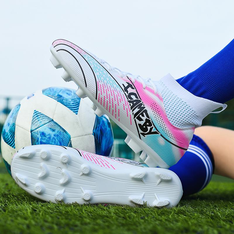 Fußballschuhe High-Top Outdoor Herren Lange Nägel Sport Fußballschuhe Große Größe Junge Sport Fußballschuhe