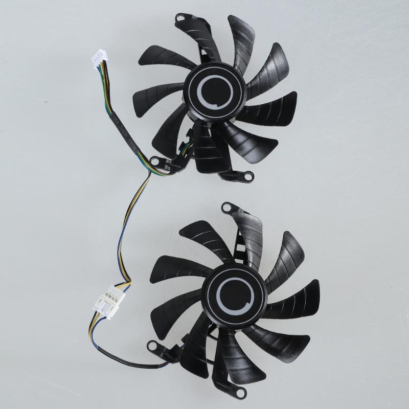 2Pcs 87mm/3.42in T129015SU 4Pin 12V VGA Fan Graphics Card Cooling Fan for RTX2060 2070 SUPER GTX1660 1660Ti Fan
